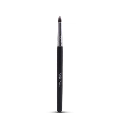 Sleek and elegant pencil makeup brush with soft, antibacterial synthetic bristles and a black handle.